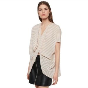 NWT All Saints New Parchment Pink Striped Top - Small
